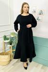 159216 Volanli Sardonlu Sweat Elbise